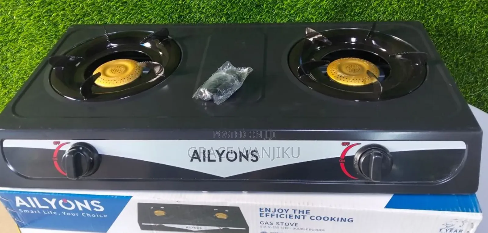 Ailyons Metallic Two Stainless Burner Cooker