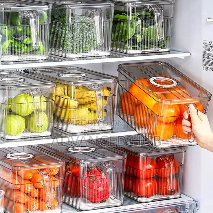 3l Acrylic Fridge Organizer With Handle