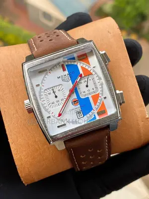 Monaco Heur Chronograph Men Watch (Leather Strap)