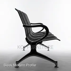 Office Bench; Three Seaters Metallic Office Bench
