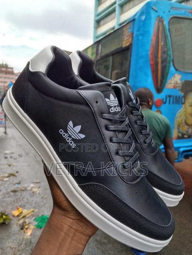 Adidas Casuals Black Leather Shoes