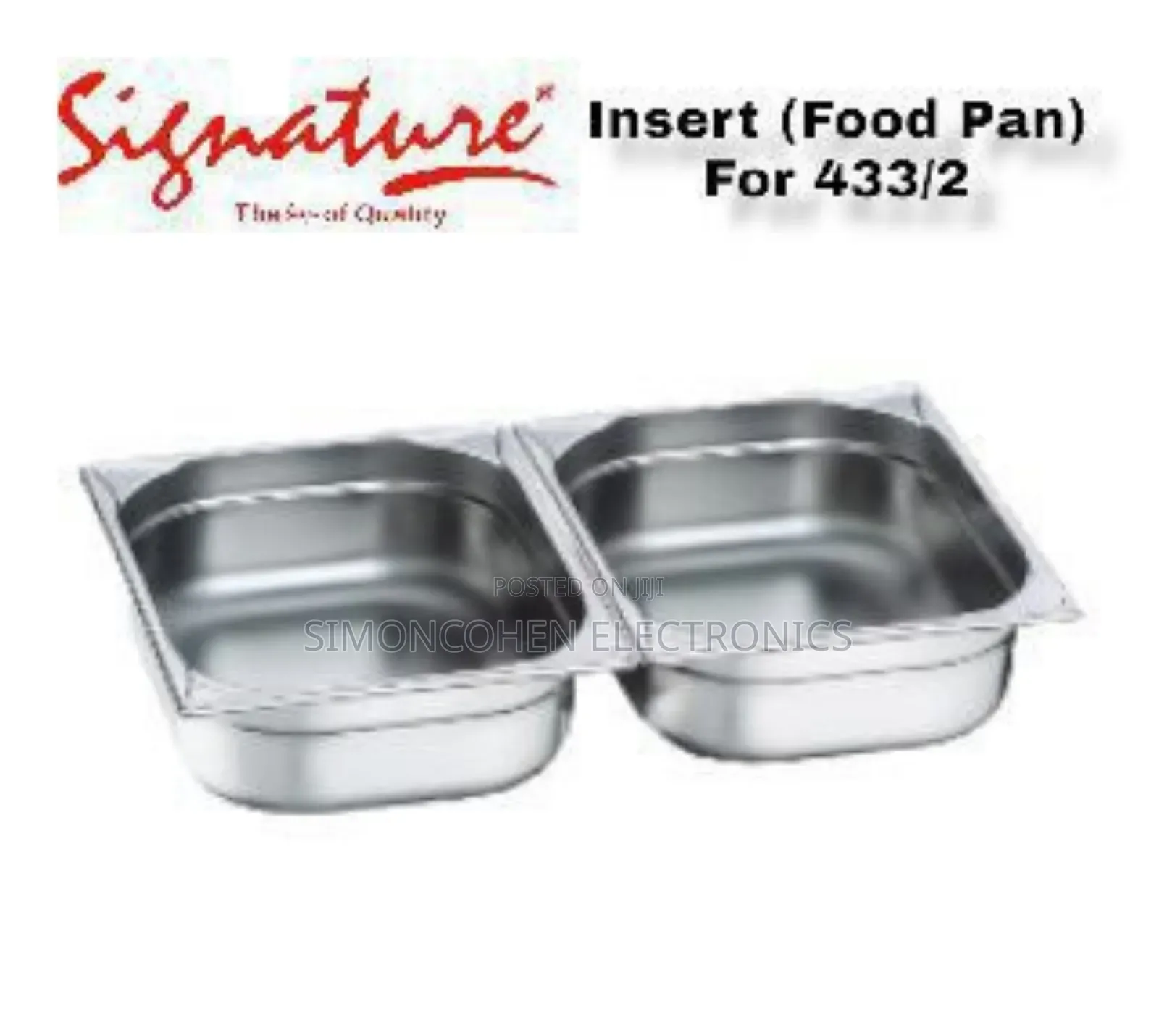 Double Chaffing Dish Inserts