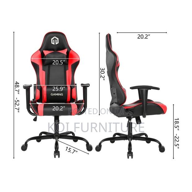 Office Chairs; Ergonomic Racing Style Gamers Seats - thumbnail 3