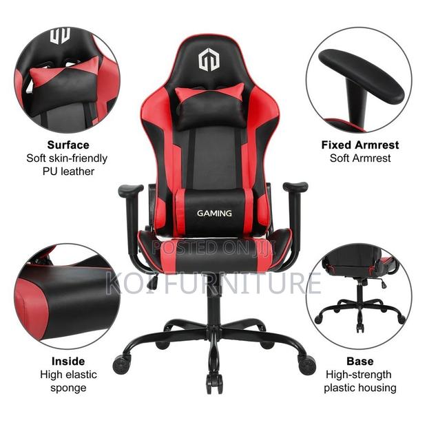 Office Chairs; Ergonomic Racing Style Gamers Seats - thumbnail 6
