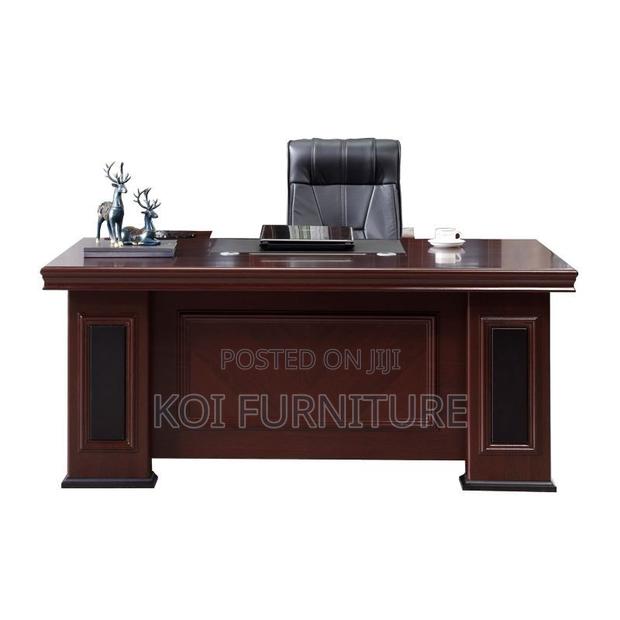 Office Desk; Executive 1.8m Mahogany Functional Office Desk - thumbnail 3