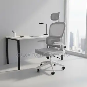 White Executive Ergonomic High-Back Chair