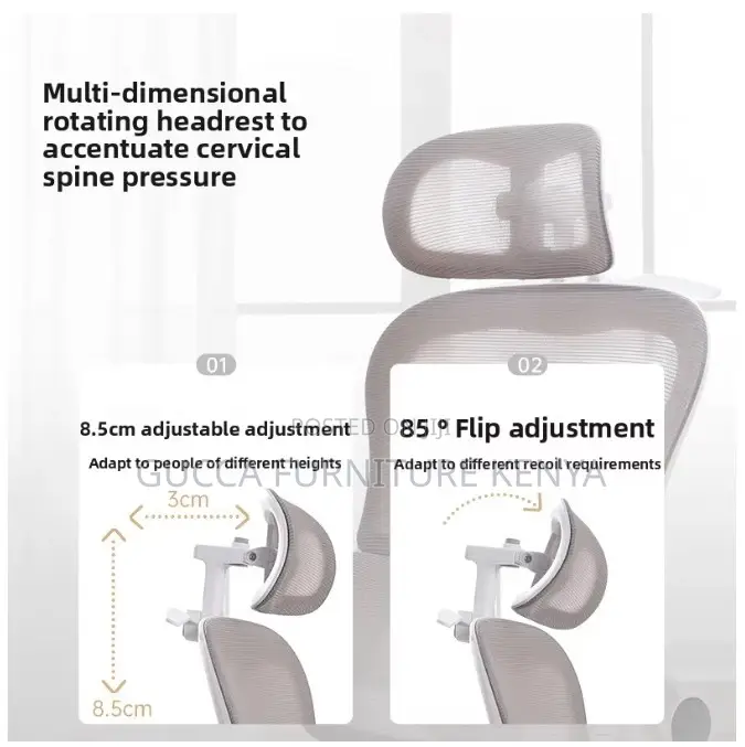 White Executive Ergonomic High-Back Chair