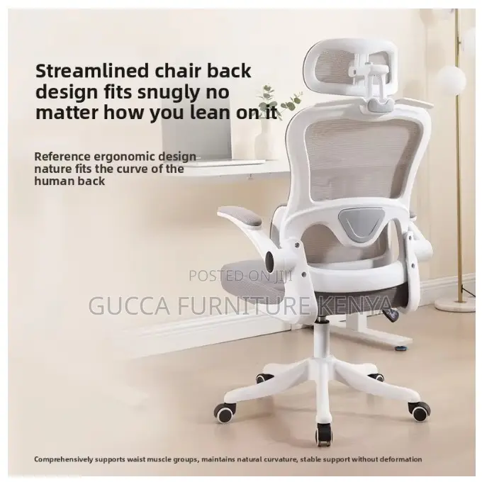 White Executive Ergonomic High-Back Chair