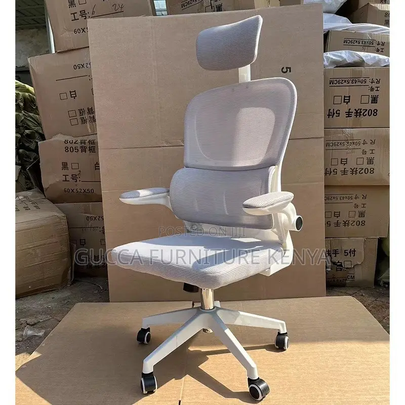 White Executive Ergonomic High-Back Chair