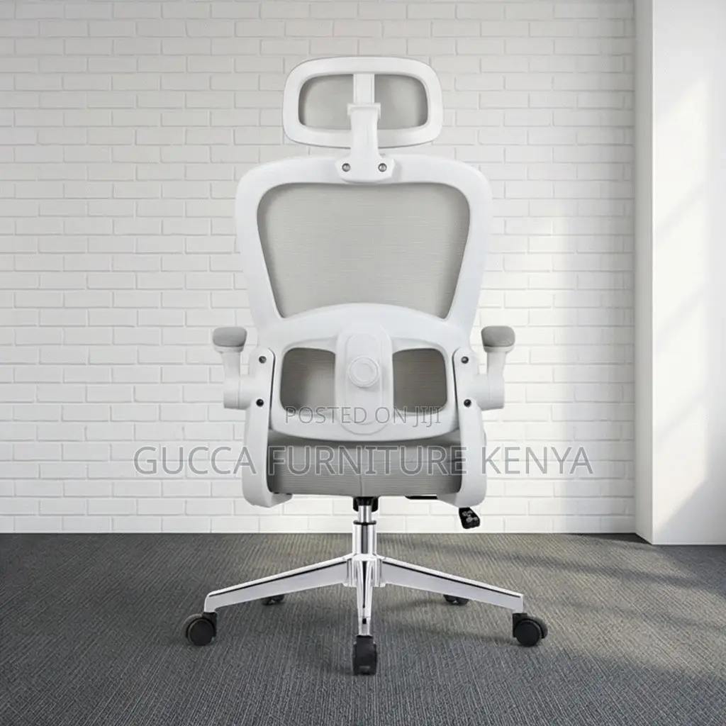 White Executive Ergonomic High-Back Chair