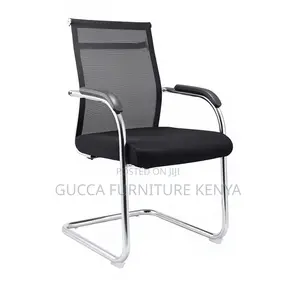Mid-Back Mesh Guest Office Chair With Arms