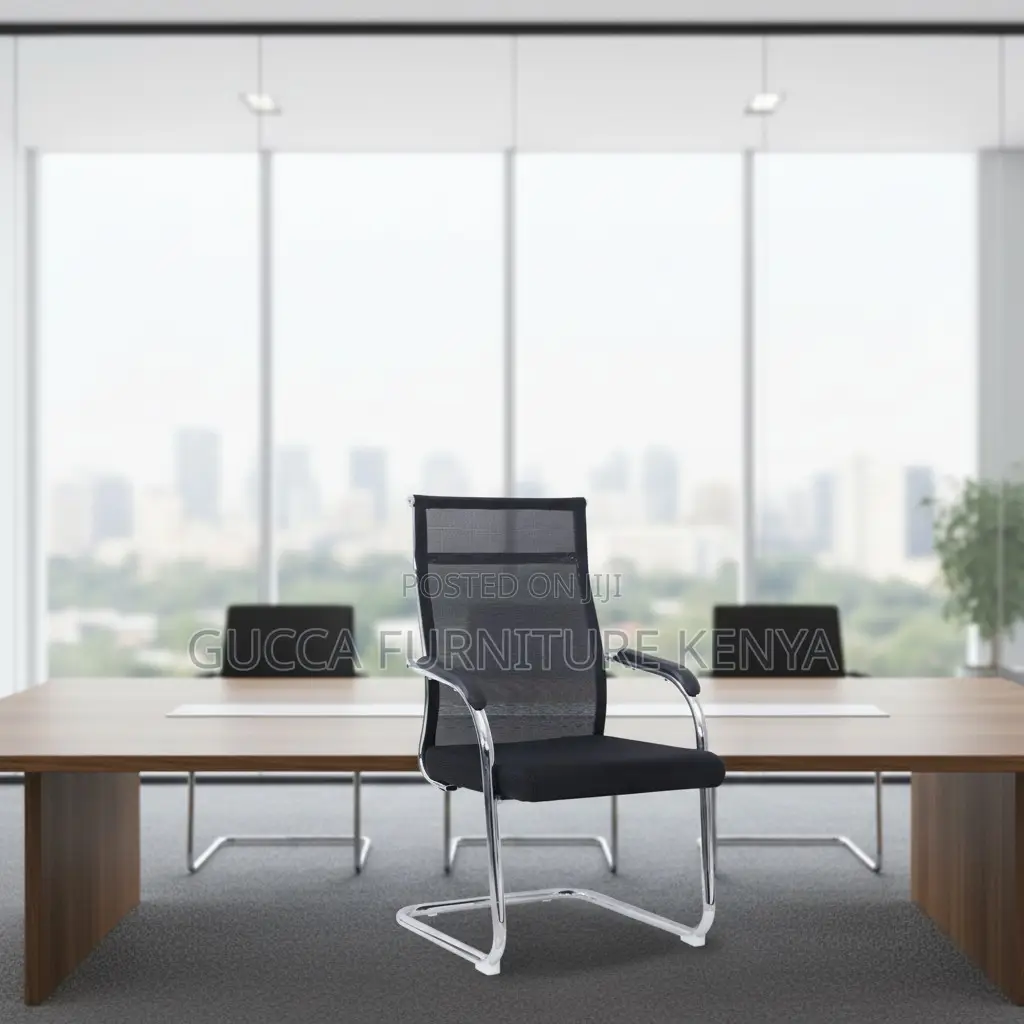 Mid-Back Mesh Guest Office Chair With Arms