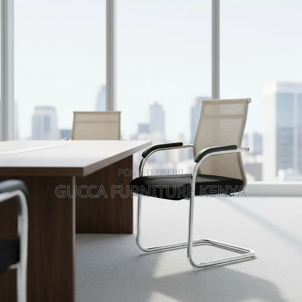 Mid-Back Mesh Guest Office Chair With Arms
