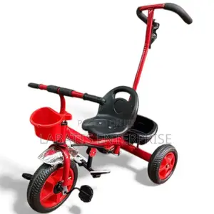 Strong and Stable Tricycle With Push Handle