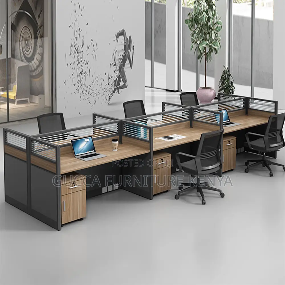 Modular 6-Person Office Workstation Desk