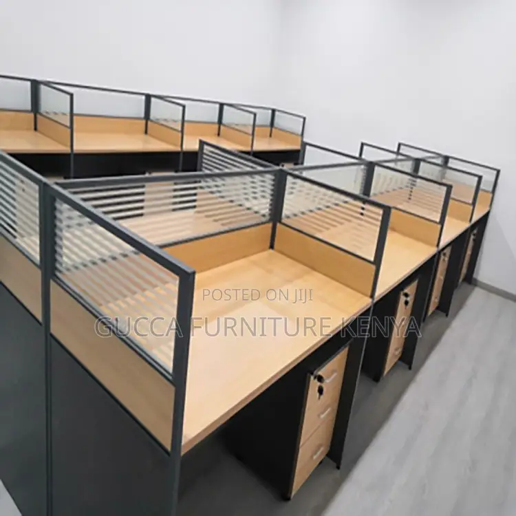 Modular 6-Person Office Workstation Desk