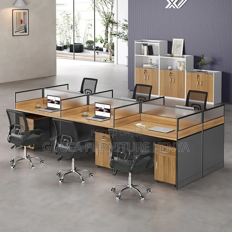 Modular 6-Person Office Workstation Desk