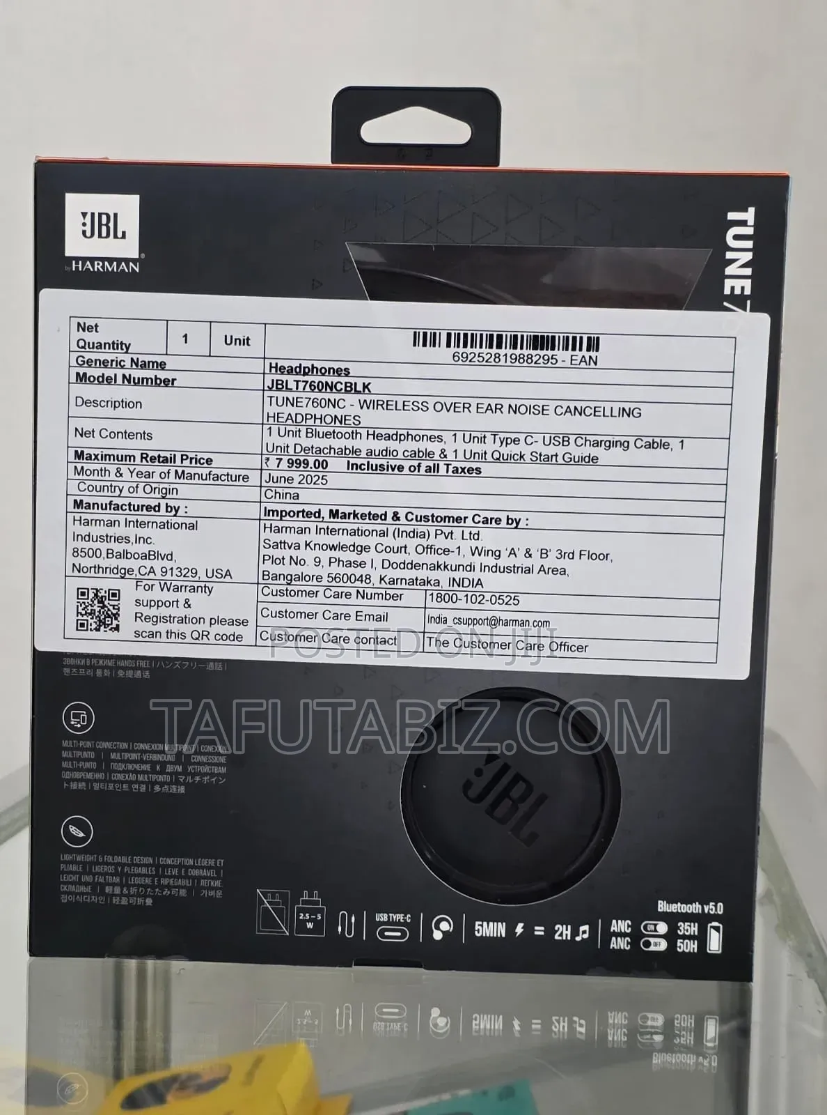 JBL Wireless Headphones Tune 760nc