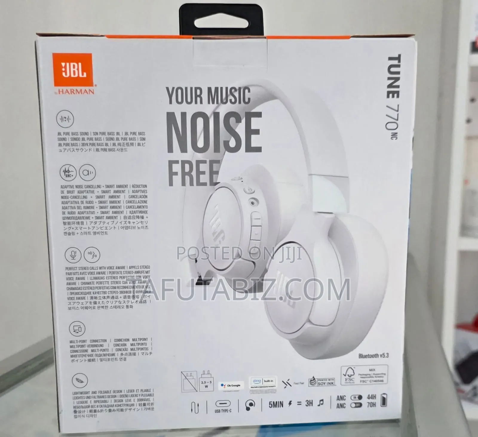 JBL Wireless Headphones Tune 770 Nc