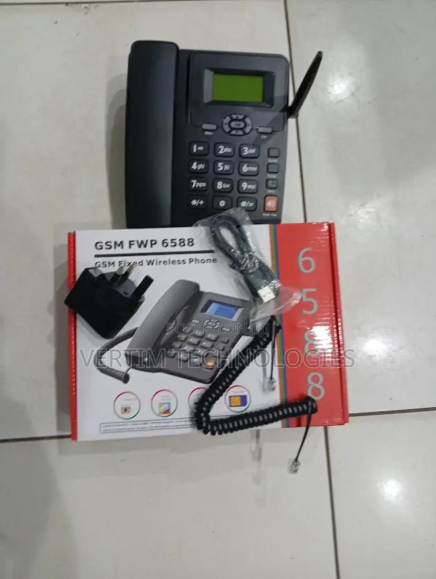 Clock Display Dual Sim GSM Fixed Landline Desktop Phone