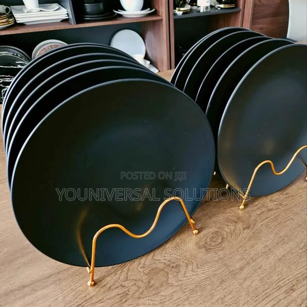 6pcs Quality Black Dinner Plate - main view