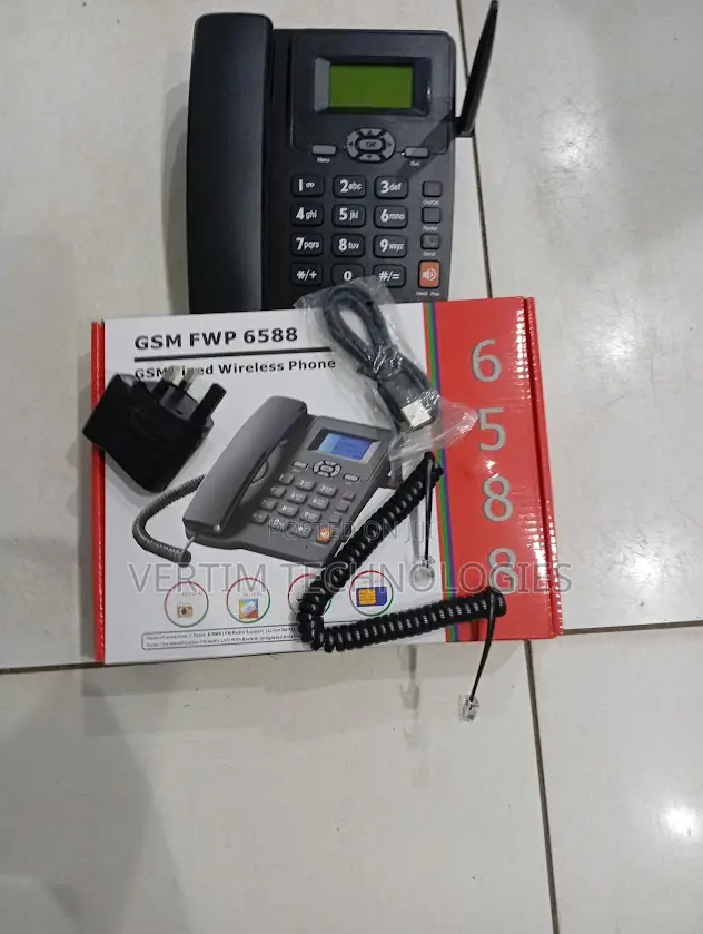 Strong Battery Quality Dual Sim GSM Fixed Desktop Phone
