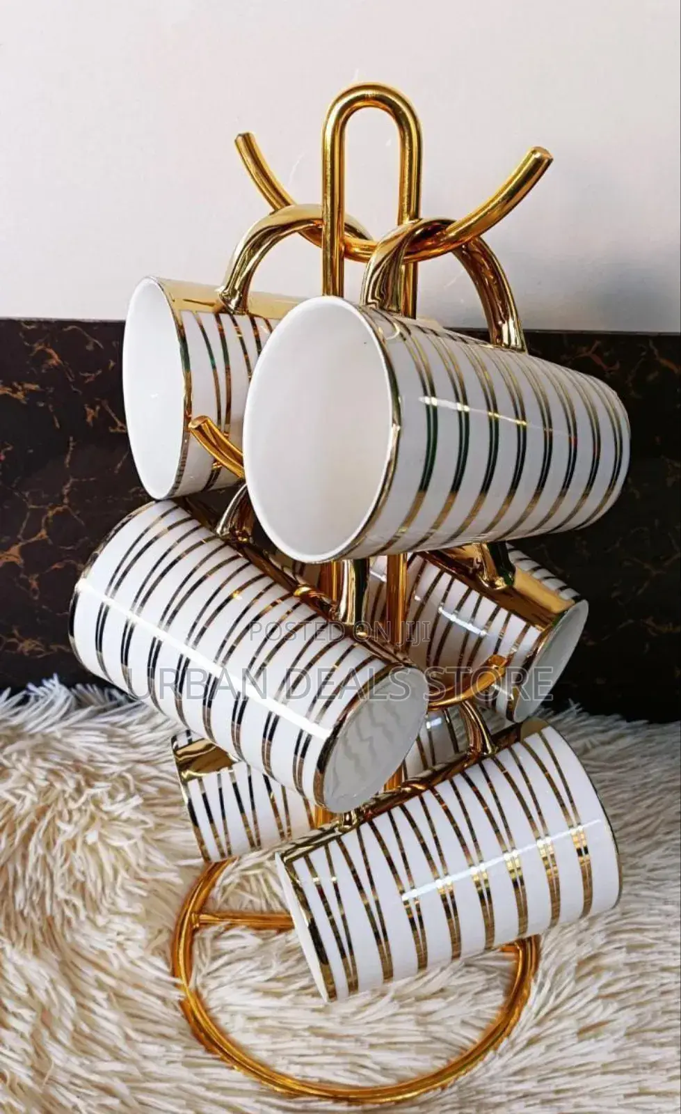 6 Pieces Gold Tree Cups