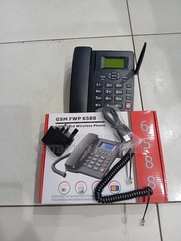 GSM 6588 Dual Sim GSM Fixed Landline Desktop Phone for Hotel Use - main view