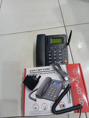 GSM 6588 Dual Sim GSM Fixed Landline Desktop Phone for Home Use