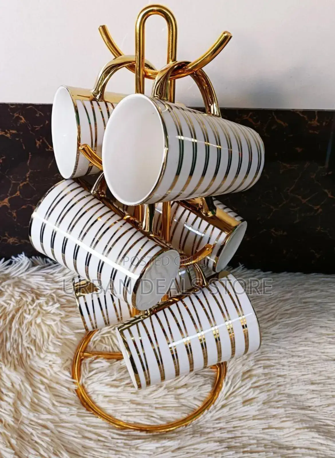 6 Pieces Modern Gold Tree Cups