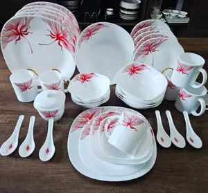 39 Pieces Square Opal Glass Dinner Set