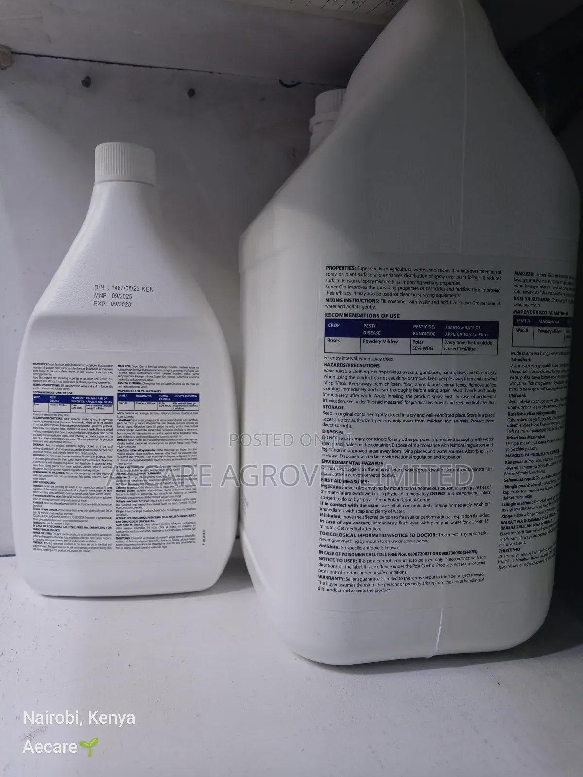 Super Gro Adjuvant/ Surfactant GND 1litre, 5litre