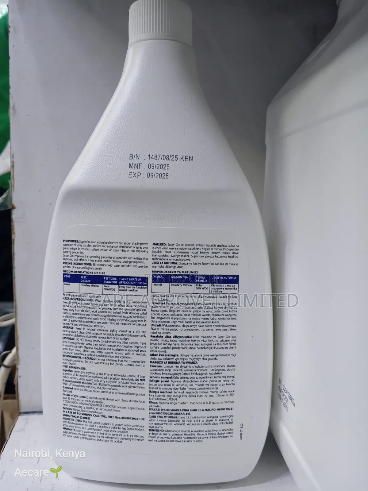 Super Gro Adjuvant/ Surfactant GND 1litre, 5litre