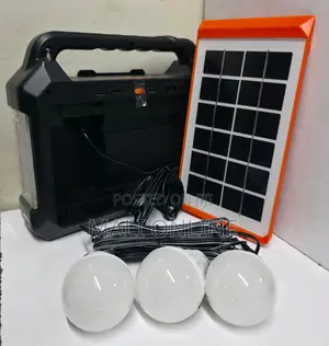 Solar Lighting Kit Bluetooth Radio Led Bulb System Portable Power Kit