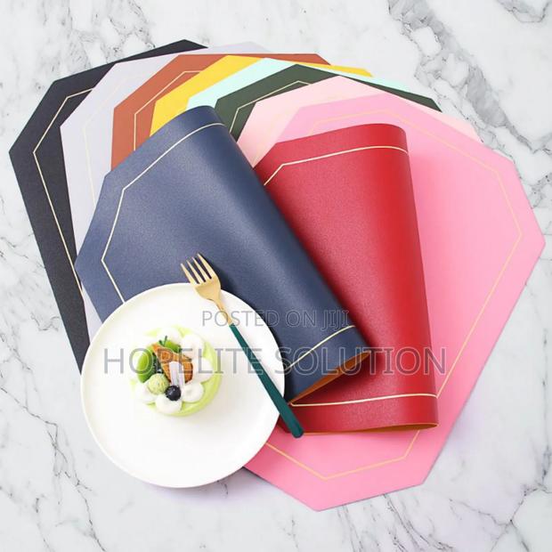 6 PCS Double Sided Pu Leather Nordic Style Antislip Tablemats - thumbnail 3
