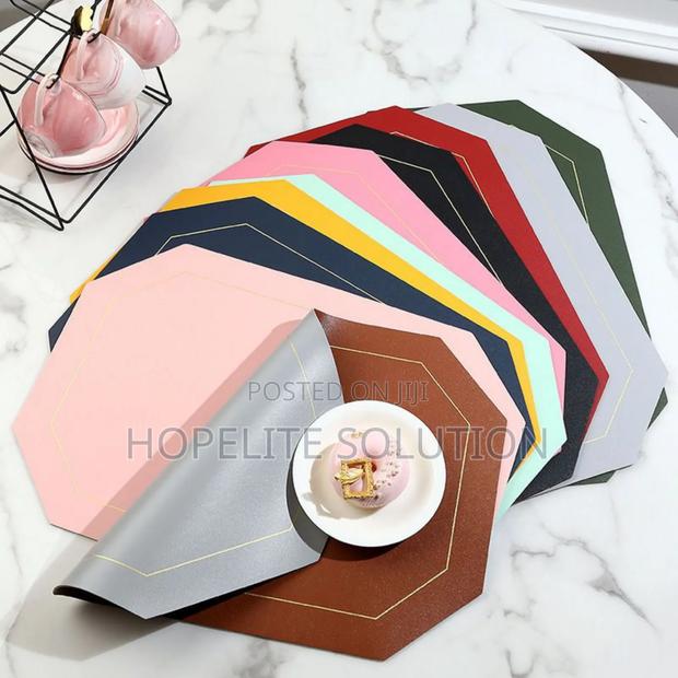 6 PCS Double Sided Pu Leather Nordic Style Antislip Tablemats - thumbnail 4