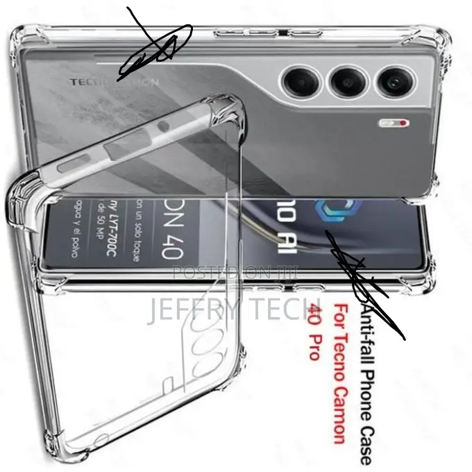 Tecno Camon 40 Pro Back Cover Transparent Clear and Colorless With Uni