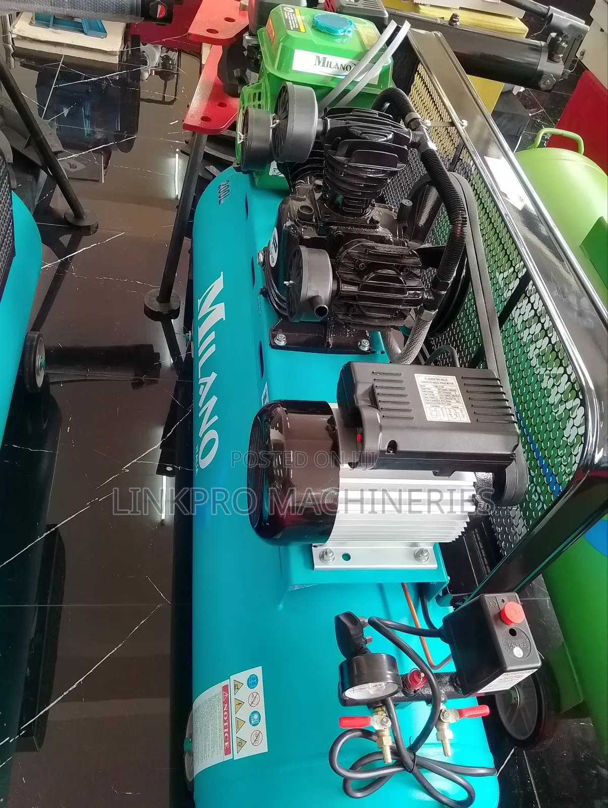 200 Litres Milano Air Compressor Both Petrol and Electric