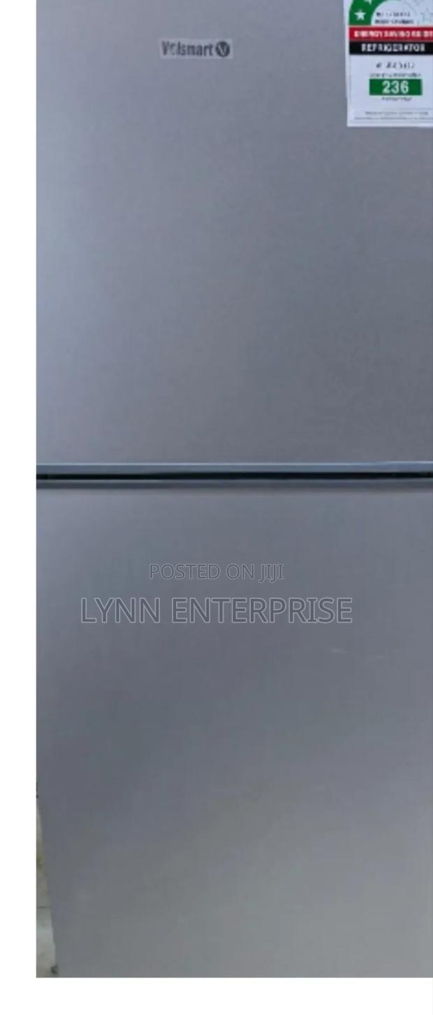 Silver Volsmart 138 Litres Double Door Refrigerator