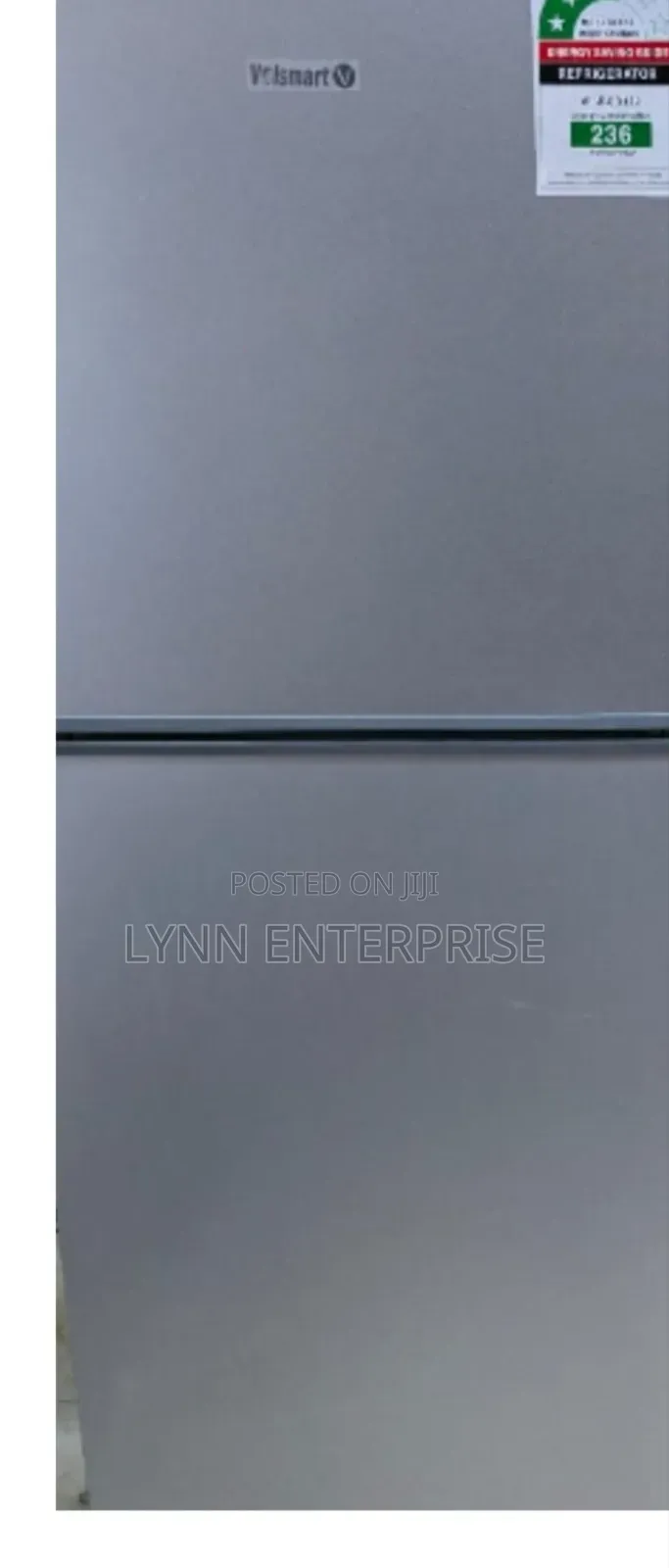 Silver Volsmart 138 Litres Double Door Refrigerator