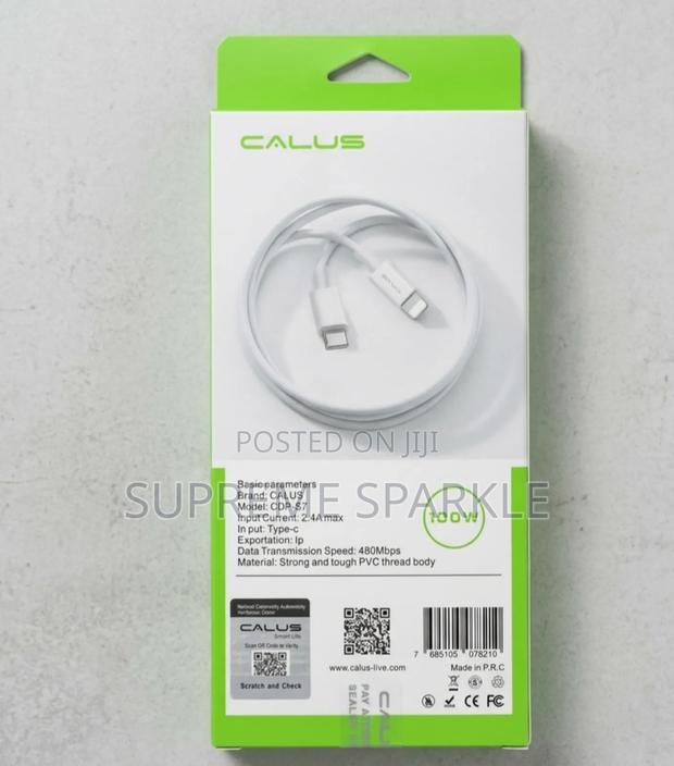 Calus CDP-S7 Usb-C to Lightning Charging Cable. C to iPhone - thumbnail 2