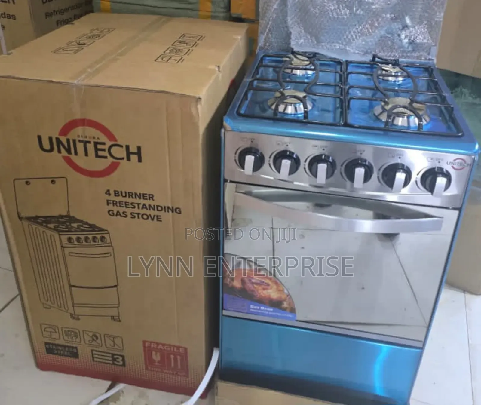 Silver 50*55 Unitech Full Gas Freestanding Cooker