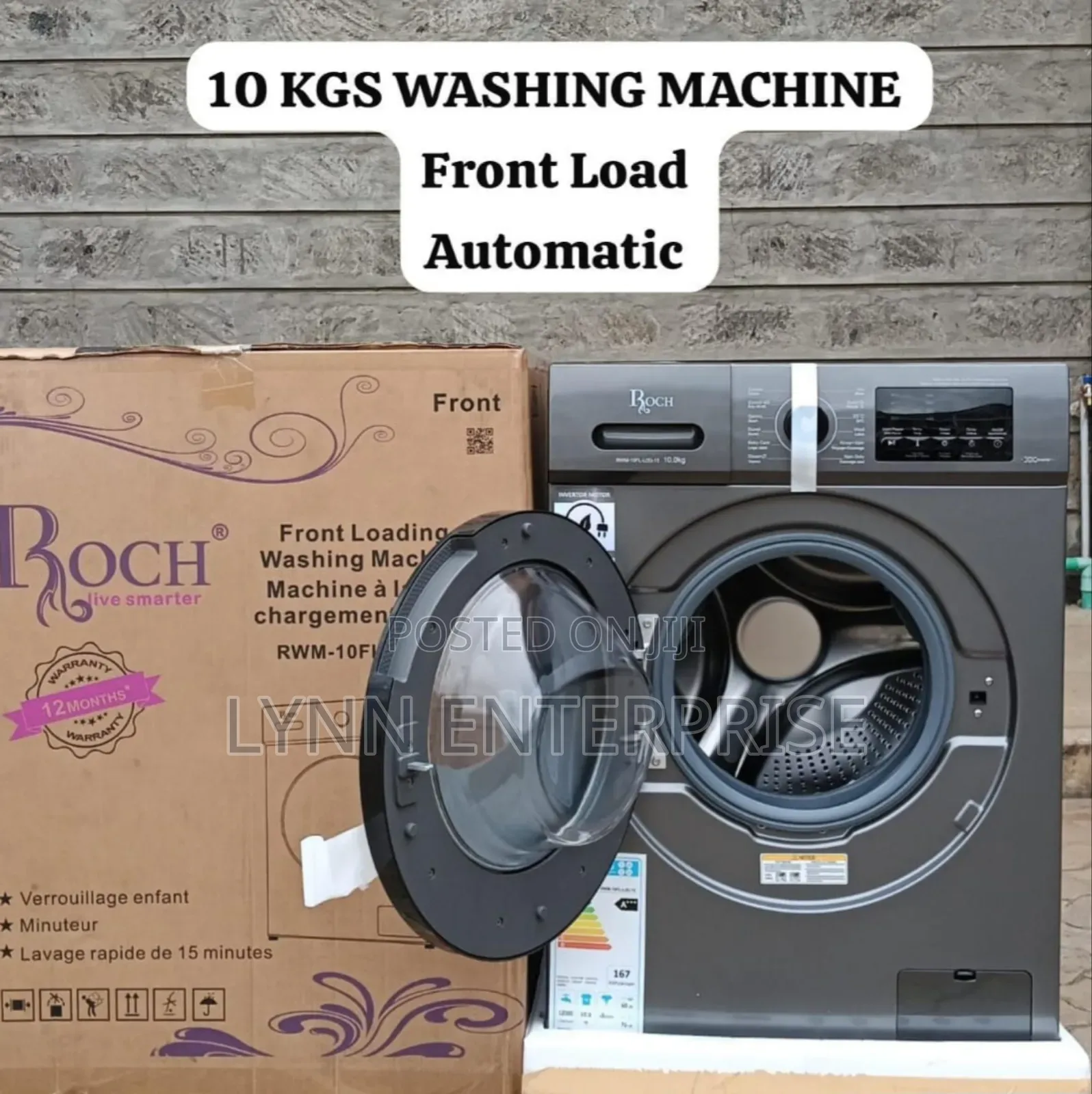 Roch 10kgs Washing Machine Front Load Washing Machines