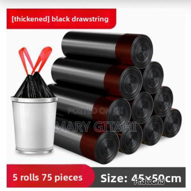 75pcs 45*50cms Size 
*Kshs 650/-* Thick Trash Bags