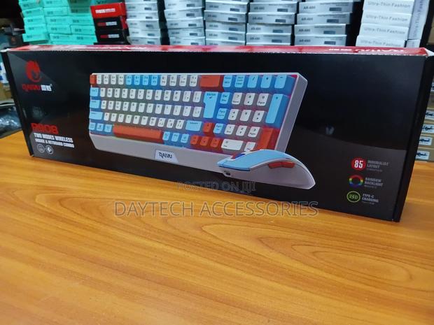 Raiku R908 Wireless Mouse and Keyboard - White - thumbnail 2