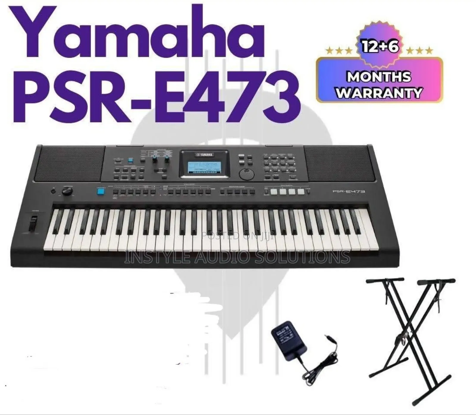 PSR E473 Yamaha Professional Keyboard - Free Metallic Keyboard Stand