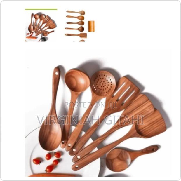 8pcs Wooden Cooking Cultery Set