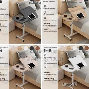Adjustable Laptop Desk With Wheels, Rotating Standing