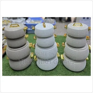*Ceramic Gold 4pcs Smart Pot Insulated Hotpots