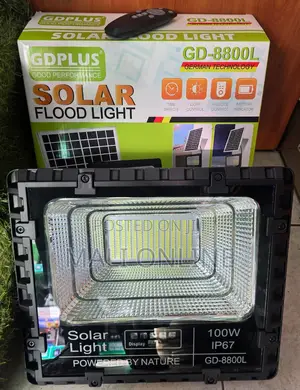 100w Solar Led Flood Light Outdoor Security Lamp Dusk to Dawn